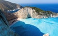 The beach in Zakinf, Navagio Beach